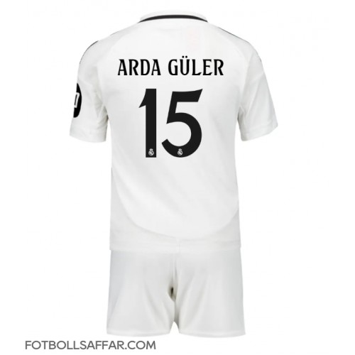 Real Madrid Arda Guler #15 Hemmadräkt Barn 2024-25 Kortärmad (+ Korta byxor)